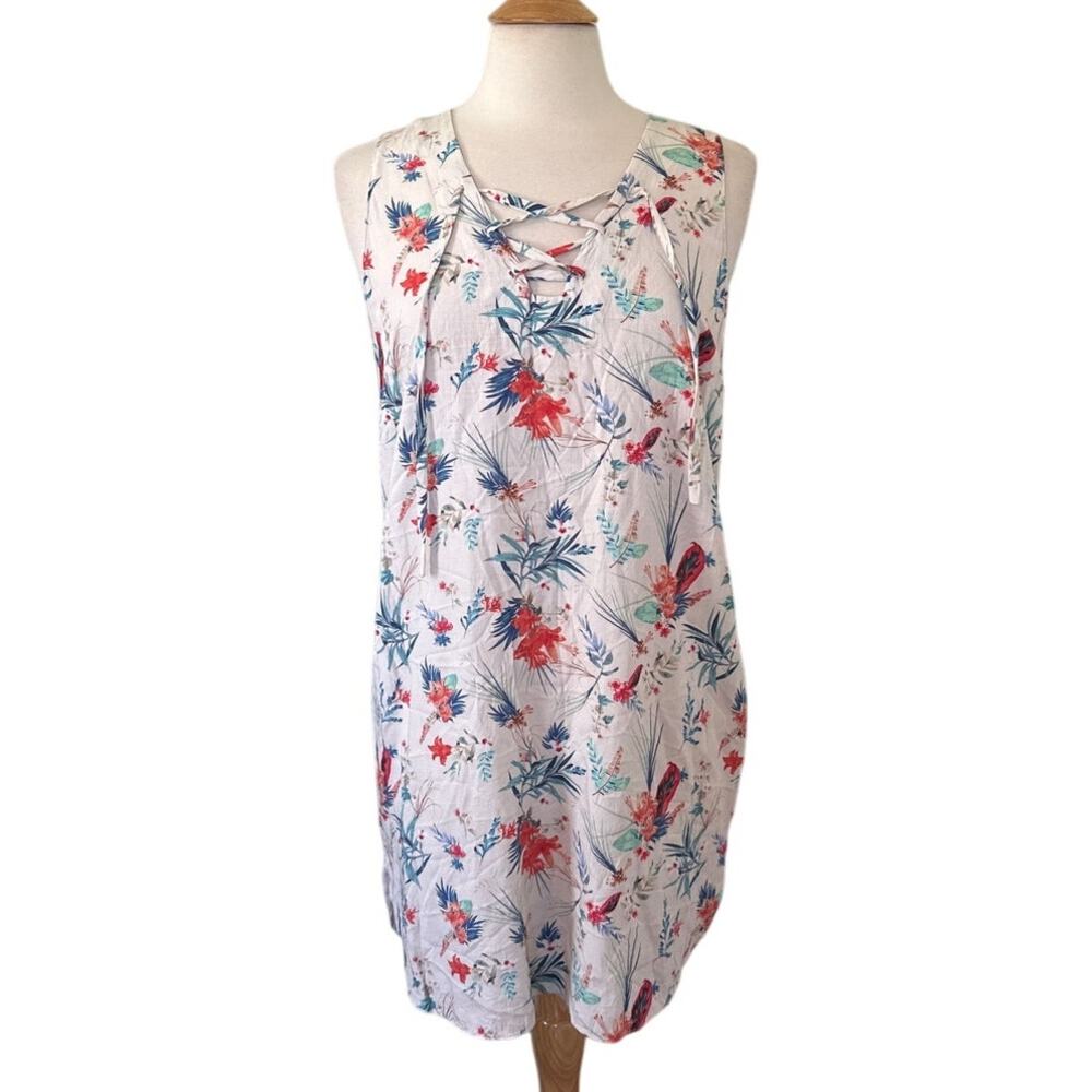 Amanda Uprichard Tropical Pace Dress Mini Beachy Tank Strapy VNeck Vacation B12